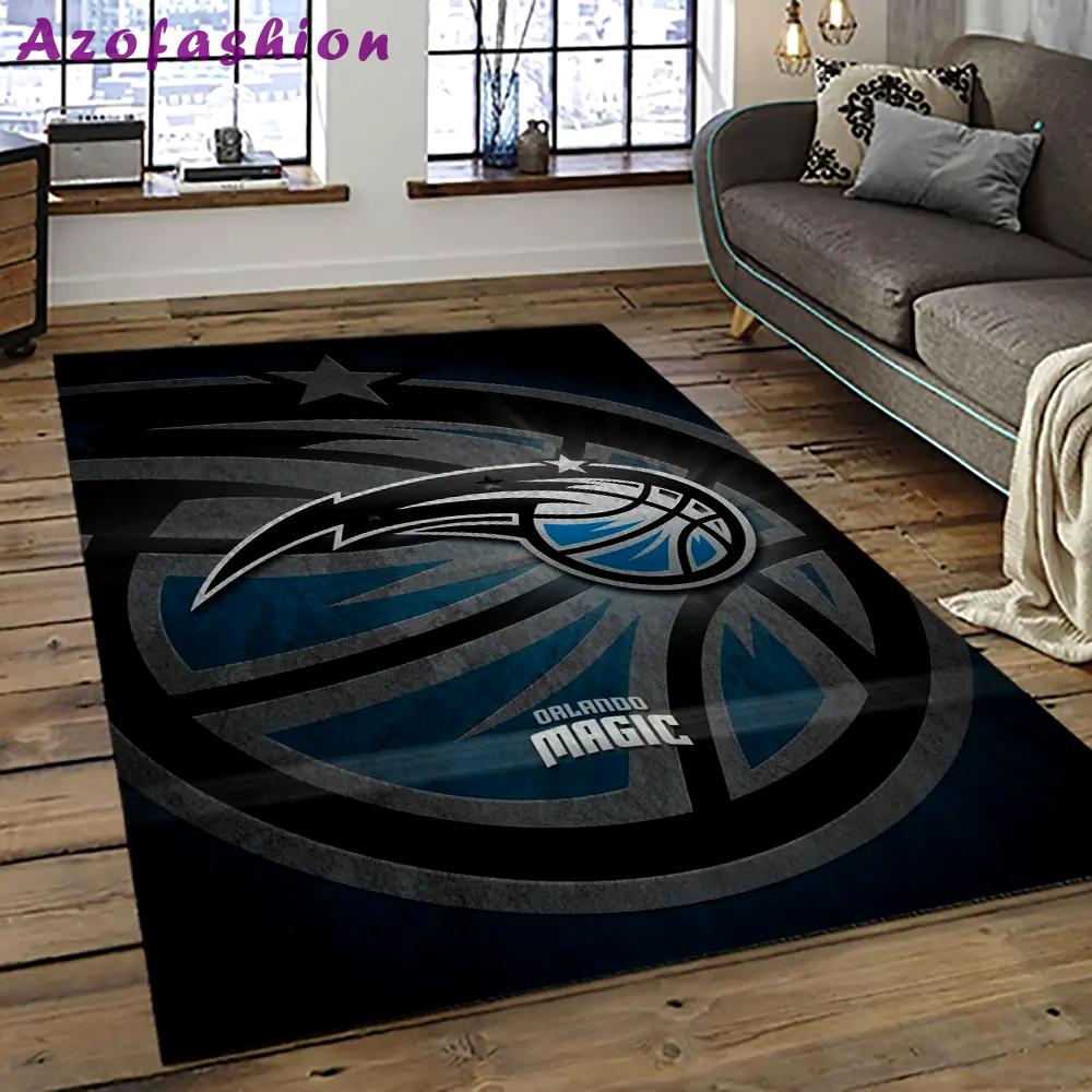Nba orlando magic basketball team logo sport carpet rectangle area rug for living room olm11 Rectangle Rug