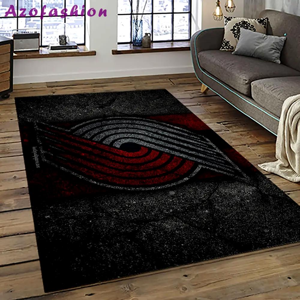 Nba portland trail blazers basketball team logo sport carpet rectangle area rug for living room ptb38 Rectangle Rug