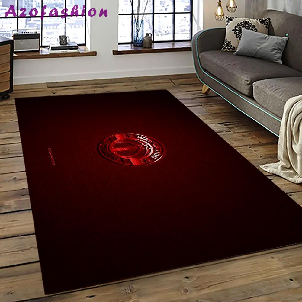 Nba washington wizards basketball team logo sport carpet rectangle area rug for living room wsw28 Rectangle Rug