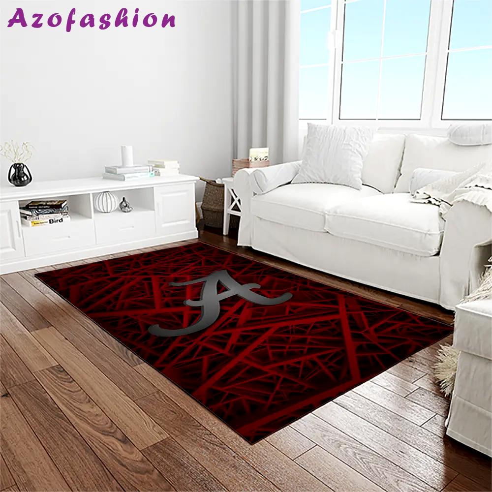 Ncaa alabama crimson tide college sport basketball and foolball team logo rectangle area rug act11 Rectangle Rug