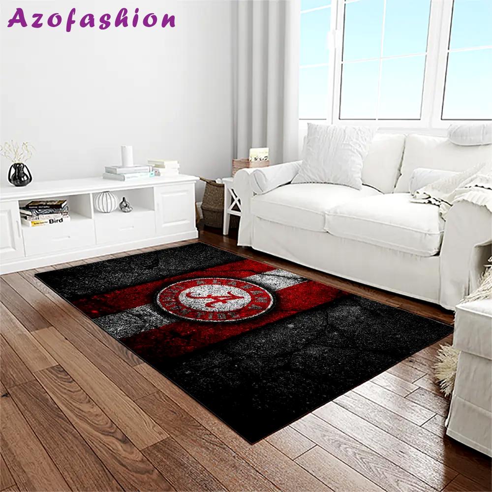 Ncaa alabama crimson tide college sport basketball and foolball team logo rectangle area rug act21 Rectangle Rug