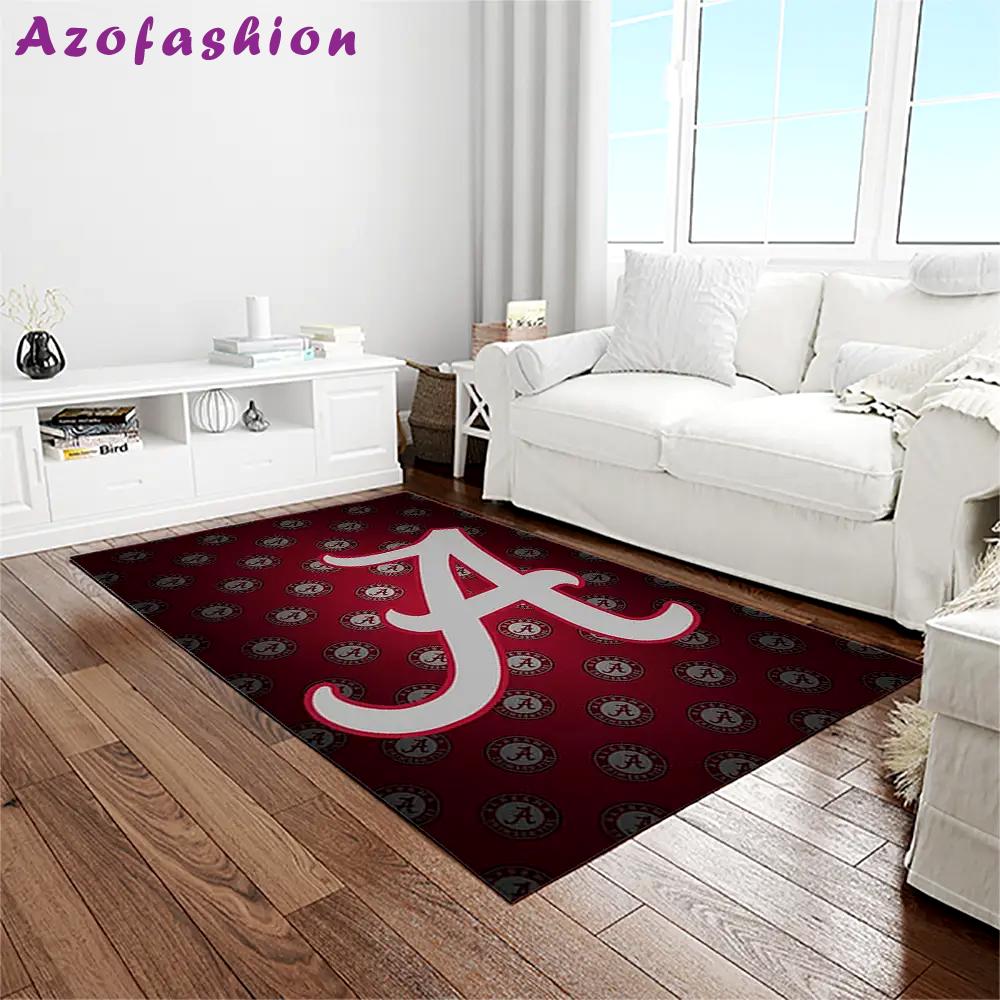 Ncaa alabama crimson tide college sport basketball and foolball team logo rectangle area rug act52 Rectangle Rug