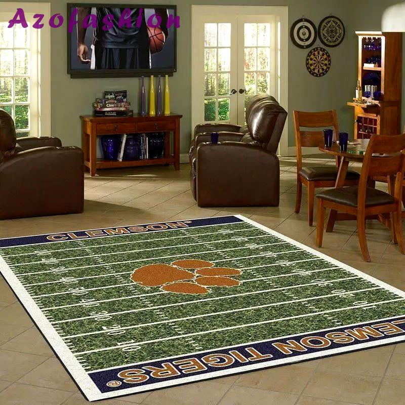 Ncaa clemson tigers home field football living room rug regtangle carpet v11086 Rectangle Rug
