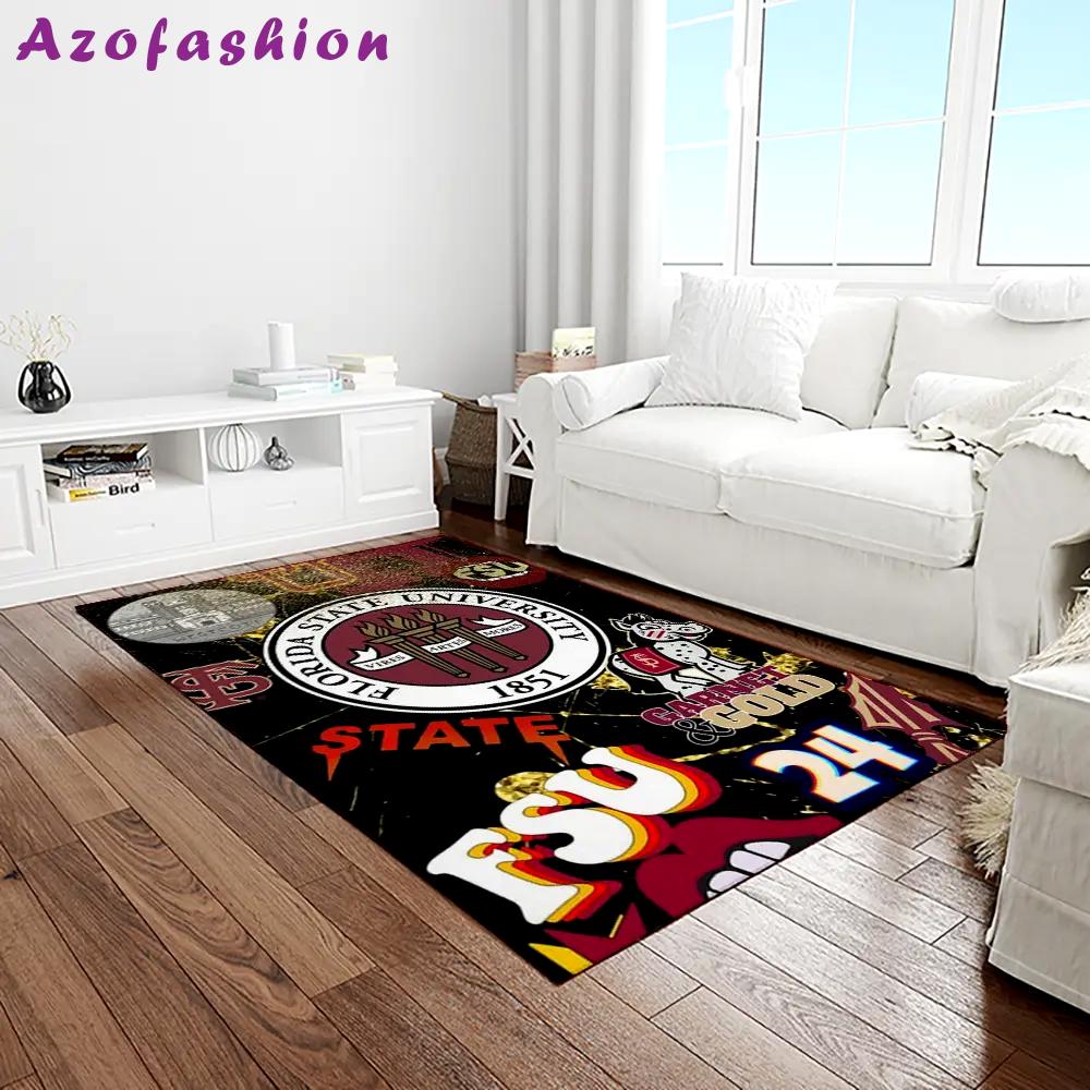Ncaa florida state seminoles sport basketball and foolball team logo rectangle area rug fss12 Rectangle Rug