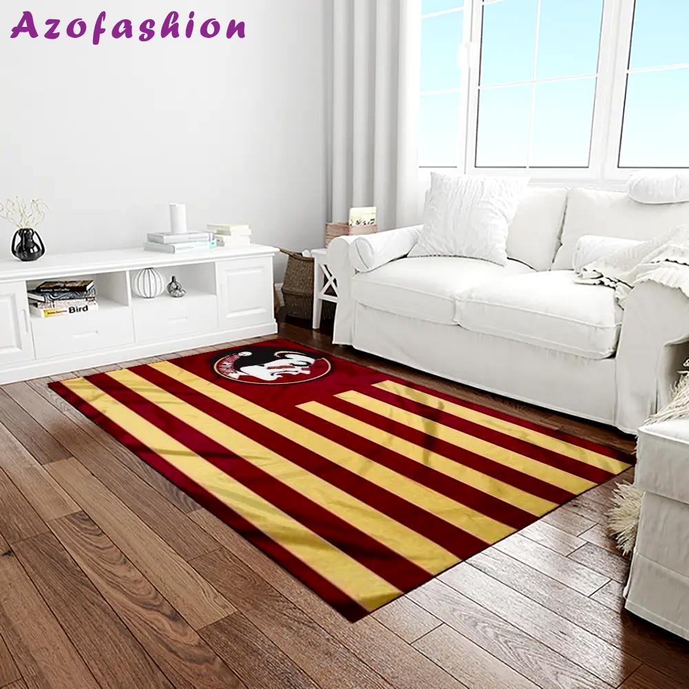Ncaa florida state seminoles sport basketball and foolball team logo rectangle area rug fss38 Rectangle Rug