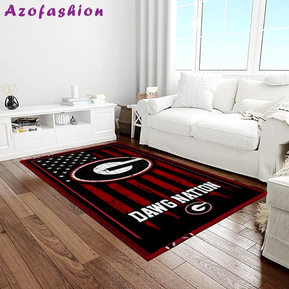 Ncaa georgia bulldogs college sport basketball and foolball team logo rectangle area rug gbs21 Rectangle Rug