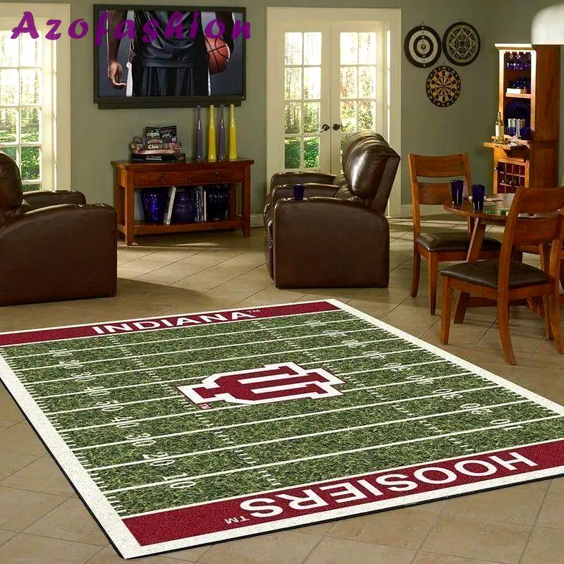 Ncaa indiana hoosiers football living room rugs rug regtangle carpet v11082 Rectangle Rug