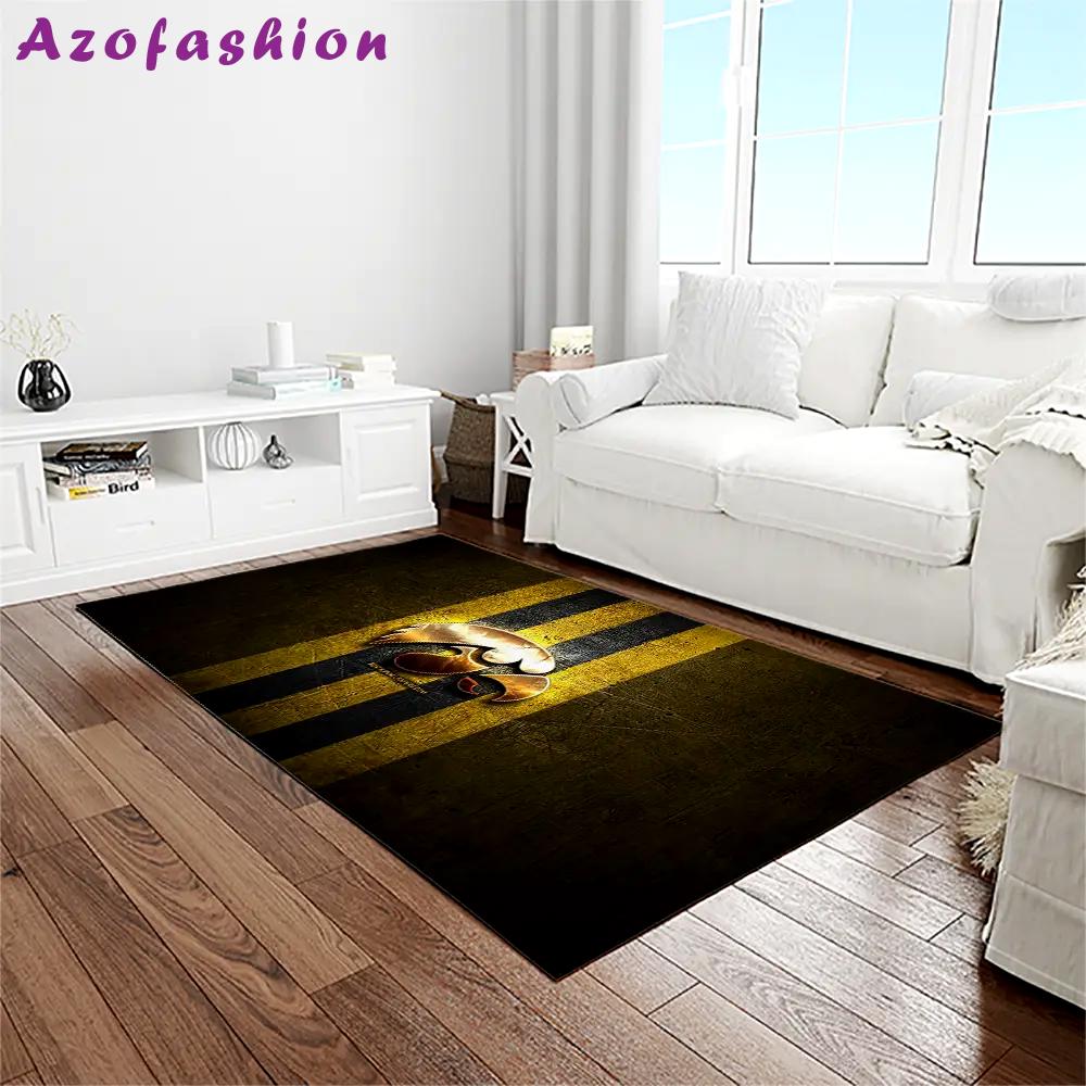 Ncaa iowa hawkeyes college sport basketball and foolball team logo rectangle area rug iwh62 Rectangle Rug