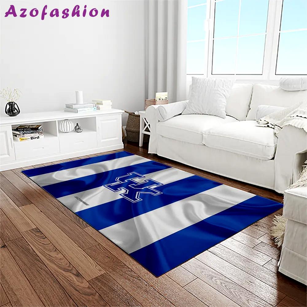 Ncaa kentucky wildcats college sport basketball and foolball team logo rectangle area rug ktw19 Rectangle Rug