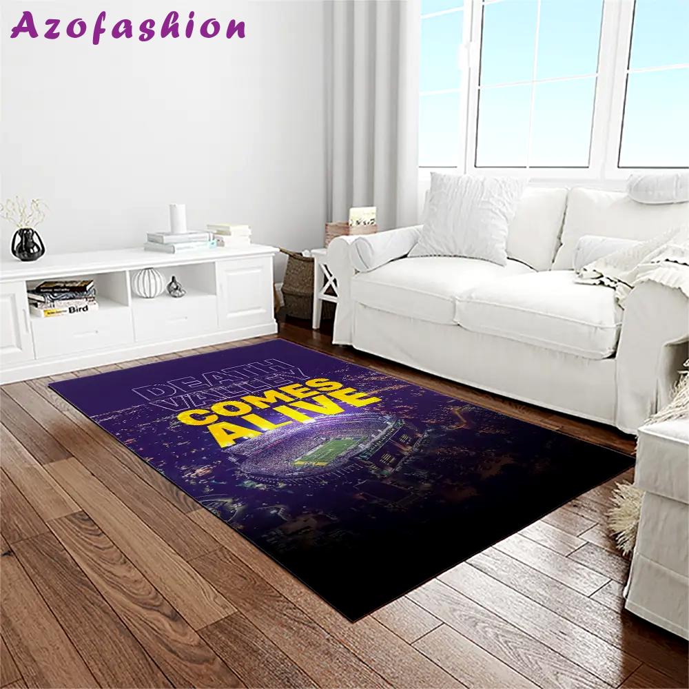 Ncaa louisiana state university college sport basketball and foolball team logo rectangle area rug lsu25 Rectangle Rug