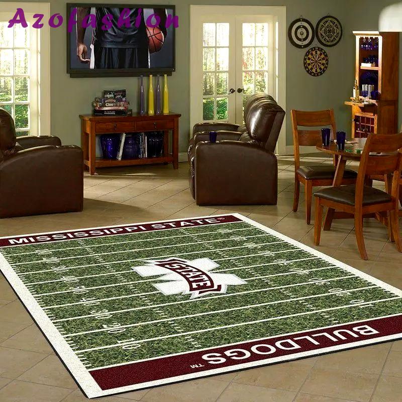 Ncaa mississippi state bulldogs living room carpet rug regtangle carpet v17227 2 Rectangle Rug
