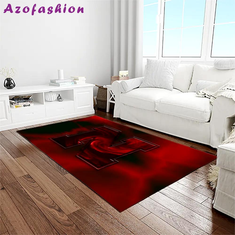 Ncaa nebraska cornhuskers college sport basketball and foolball team logo rectangle area rug ncs08 Rectangle Rug