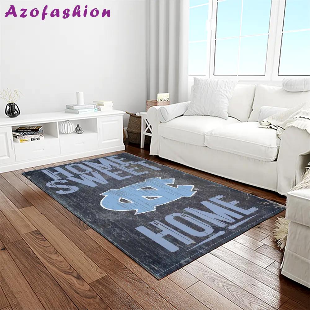 Ncaa north carolina tar heels college sport basketball and foolball team logo rectangle area rug ncth10 Rectangle Rug