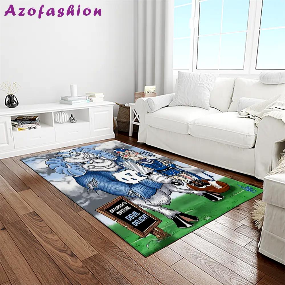 Ncaa north carolina tar heels college sport basketball and foolball team logo rectangle area rug ncth37 Rectangle Rug