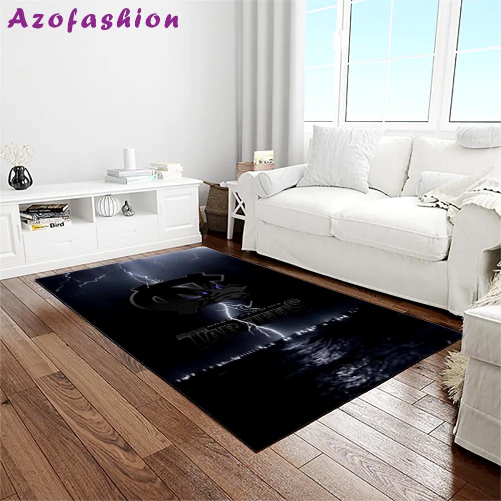 Ncaa north carolina tar heels college sport basketball and foolball team logo rectangle area rug ncth66 Rectangle Rug