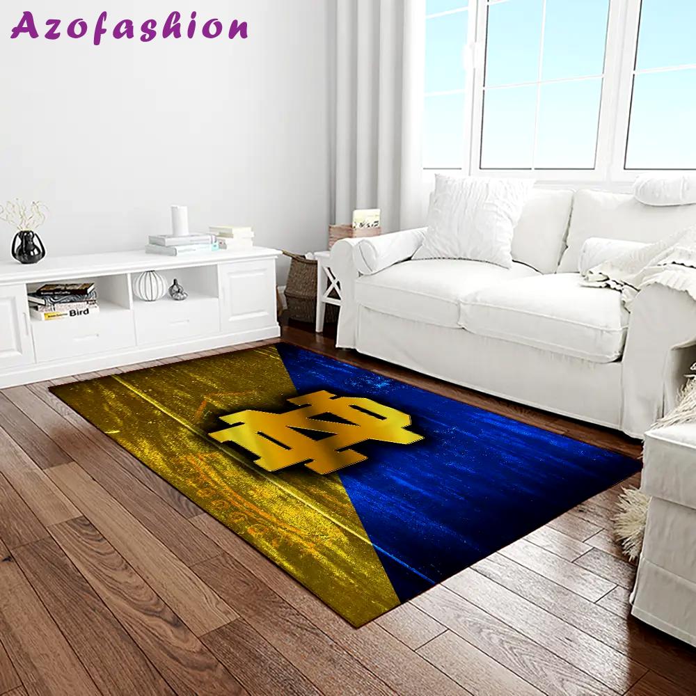 Ncaa notre dame fighting sport basketball and foolball team logo rectangle area rug ndf19 Rectangle Rug
