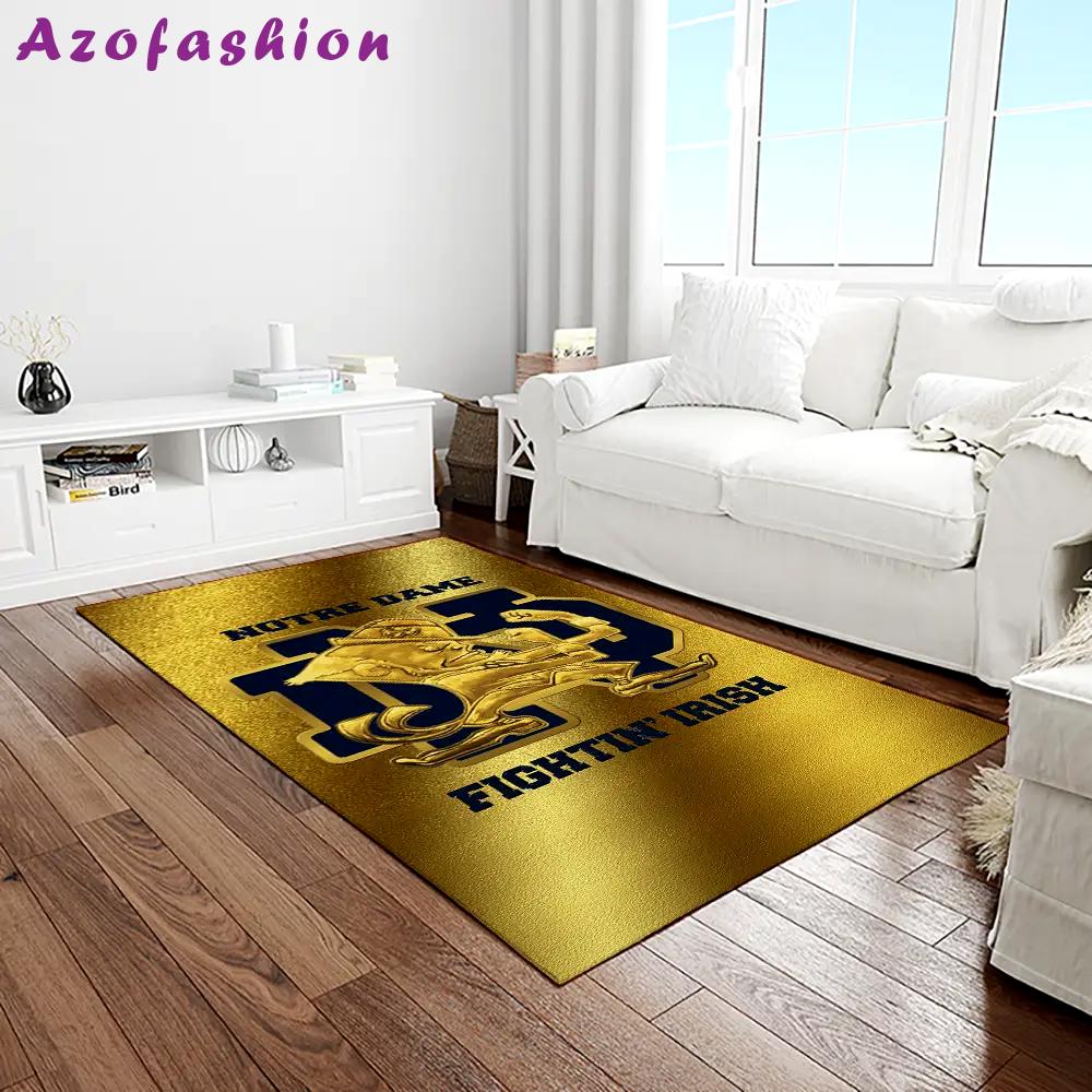 Ncaa notre dame fighting sport basketball and foolball team logo rectangle area rug ndf21 Rectangle Rug