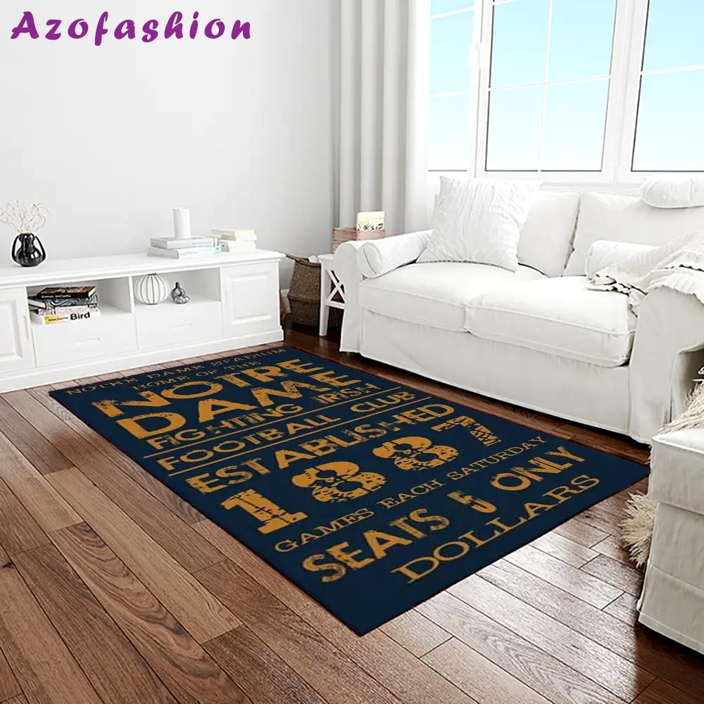 Ncaa notre dame fighting sport basketball and foolball team logo rectangle area rug ndf65 Rectangle Rug