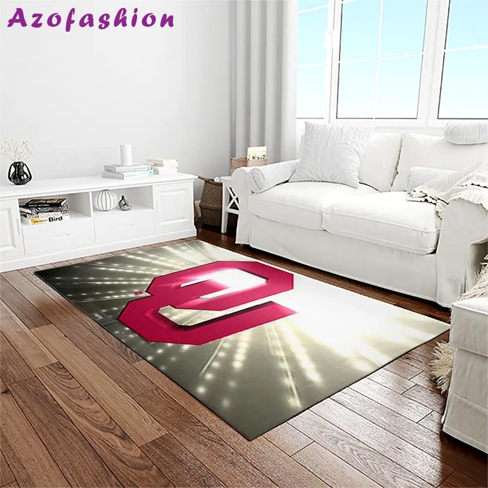 Ncaa oklahoma sooners sport basketball and foolball team logo rectangle area rug os82 Rectangle Rug
