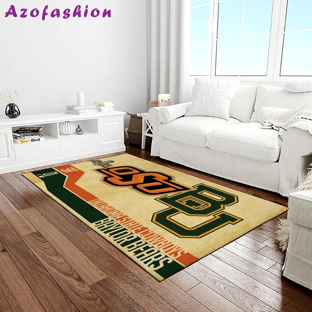 Ncaa oklahoma state cowboys sport basketball and foolball team logo rectangle area rug osc04 Rectangle Rug