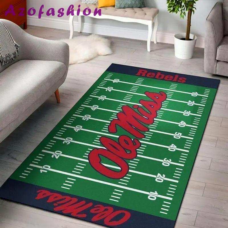 Ncaa ole miss rebels home field area rug living room rugs rug regtangle carpet Rectangle Rug