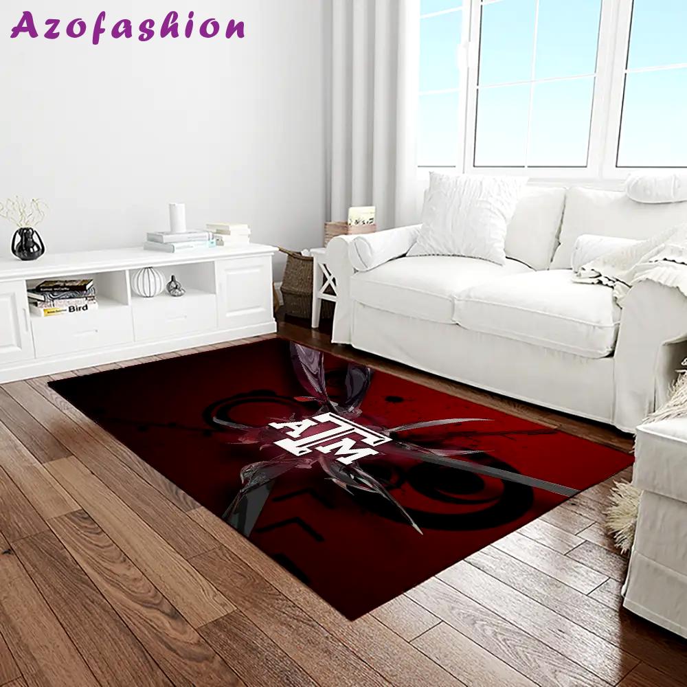 Ncaa texas a&m aggies college sport basketball and foolball team logo rectangle area rug tama07 Rectangle Rug
