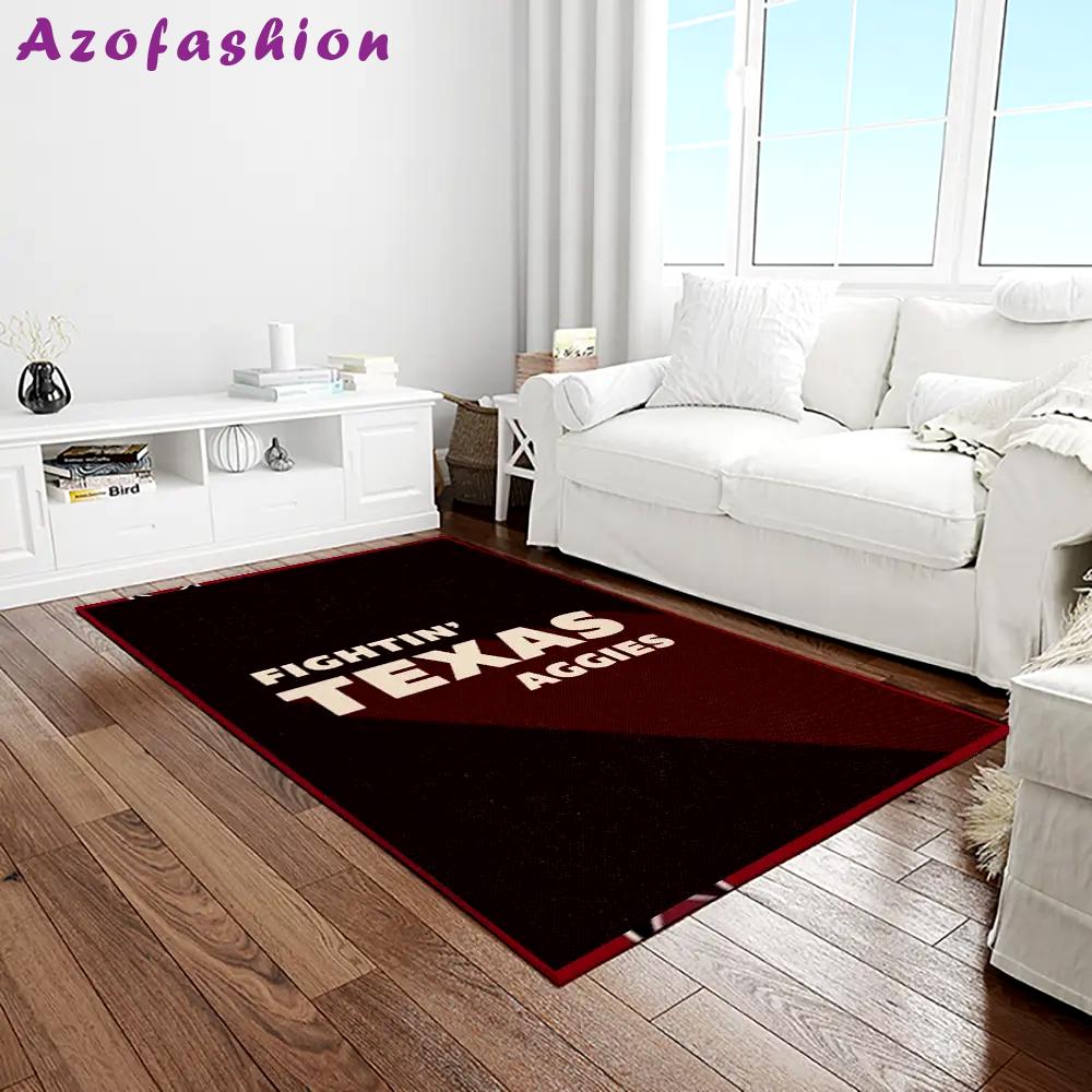 Ncaa texas a&m aggies college sport basketball and foolball team logo rectangle area rug tama42 Rectangle Rug