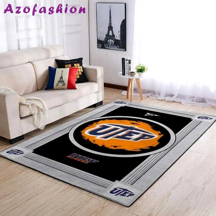 Ncaa utep miners home decor team logo carpet rug living room 20030576 1 Rectangle Rug