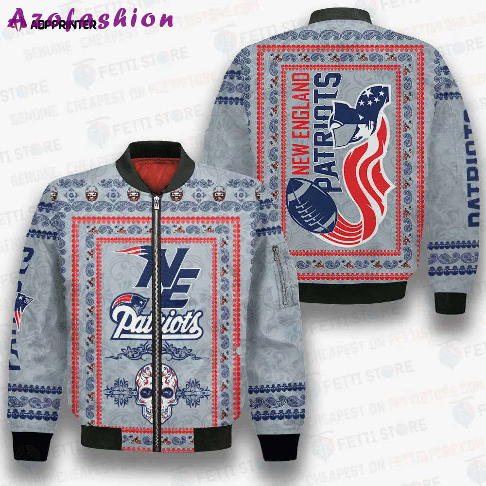 New england patriots classic pattern nfl 3d bomber jacket Bomber Jacket