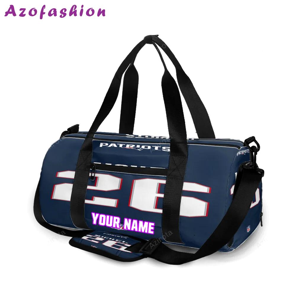New england patriots michael 26 uniform personalized name travel bag gym bag 132 Travel Bag