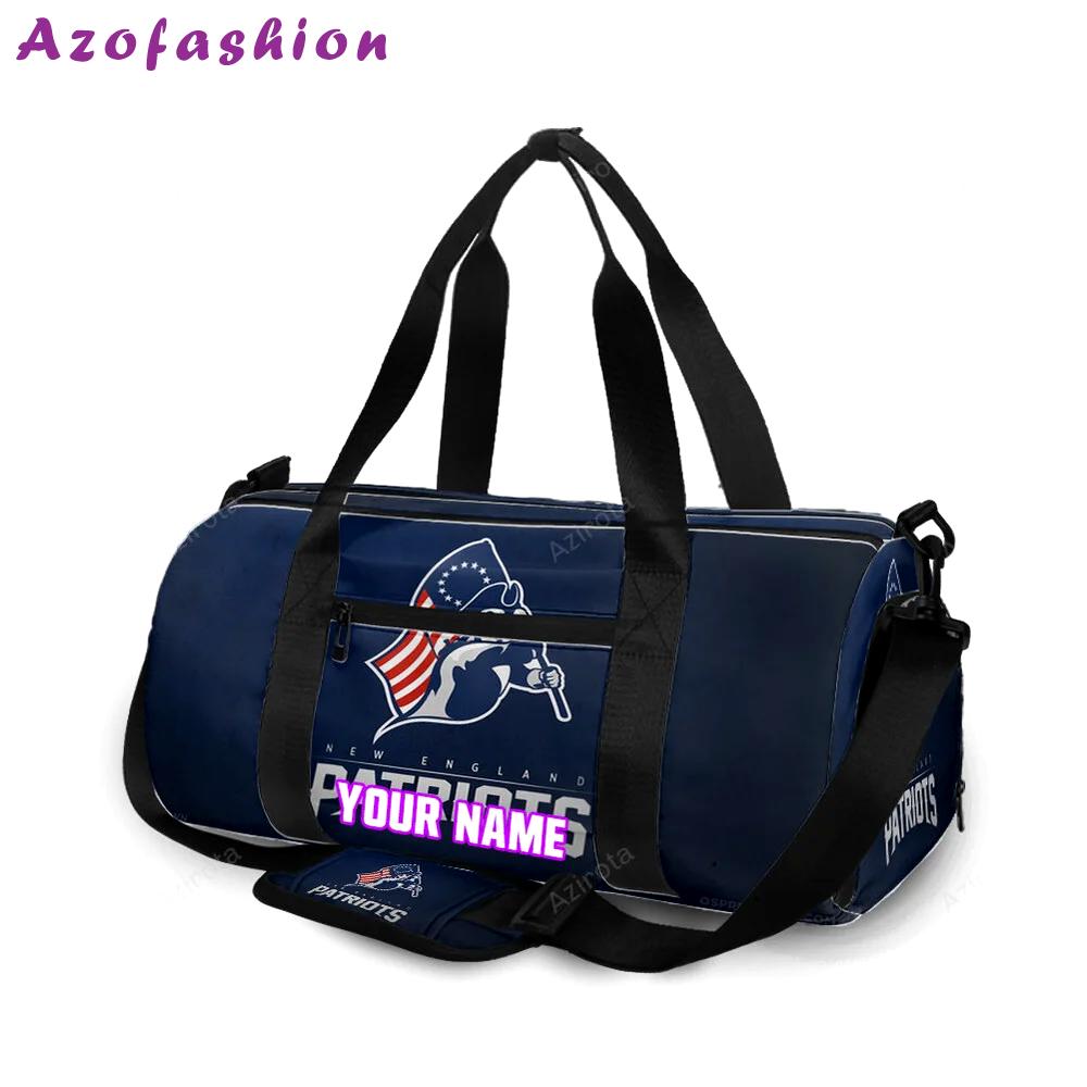 New england patriots pat holding flag personalized name travel bag gym bag 2011 Travel Bag