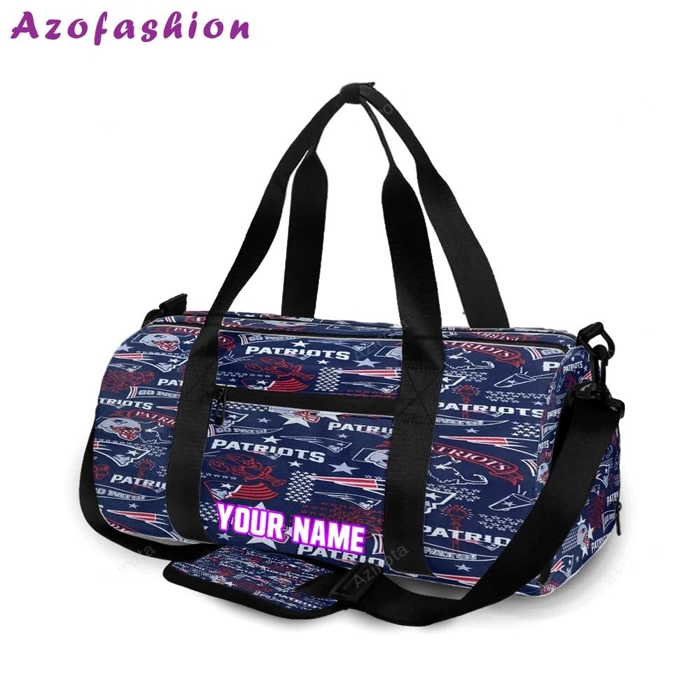 New england patriots2 personalized name travel bag gym bag 1303 Travel Bag
