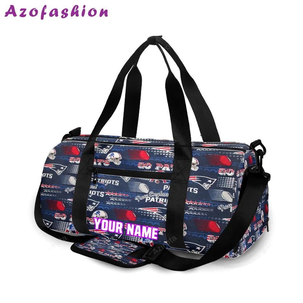 New england patriots5 personalized name travel bag gym bag 1584 Travel Bag