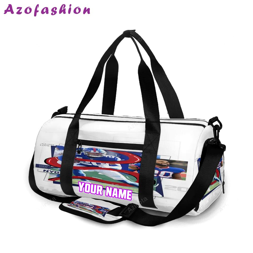 New york giants julian love1 personalized name travel bag gym bag 807 Travel Bag