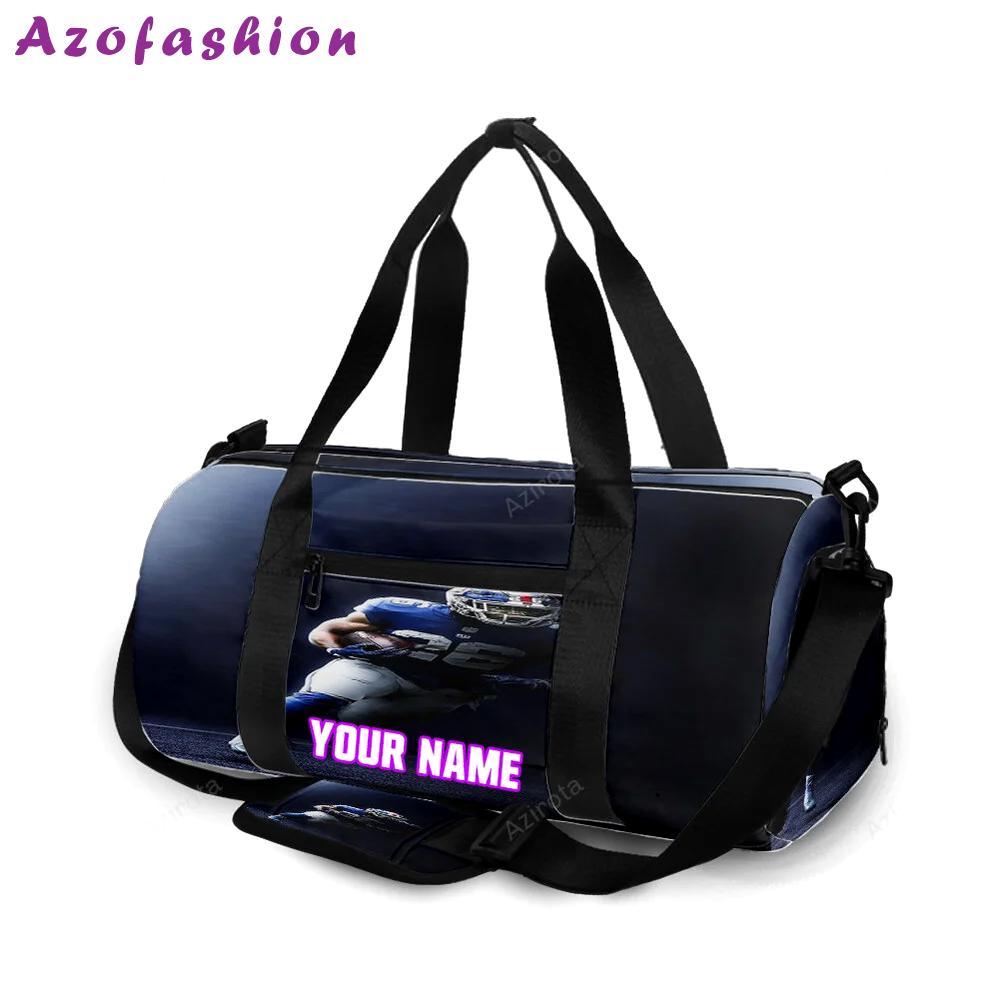 New york giants saquon barkley2 personalized name travel bag gym bag 1577 Travel Bag