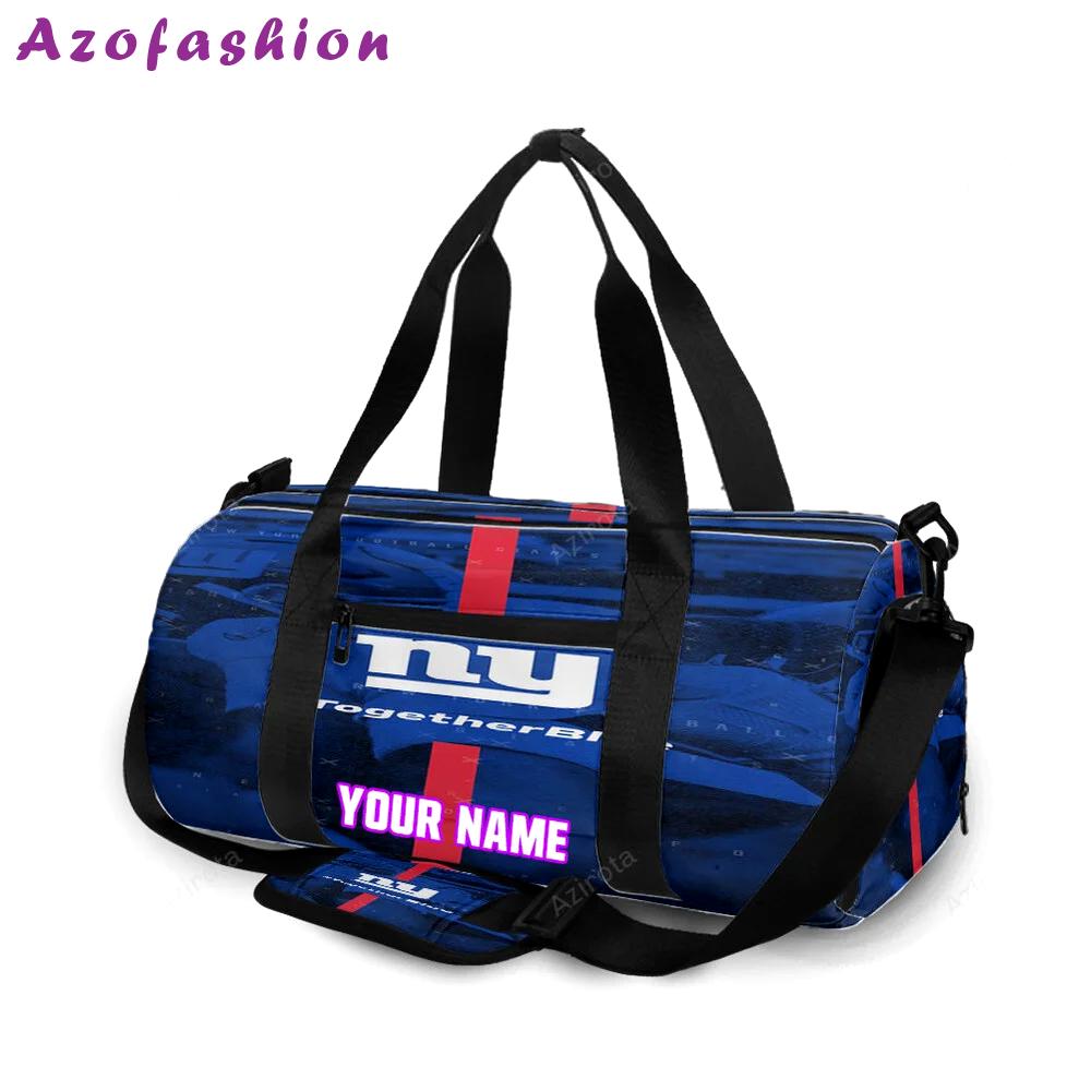 New york giants together blue personalized name travel bag gym bag 607 Travel Bag