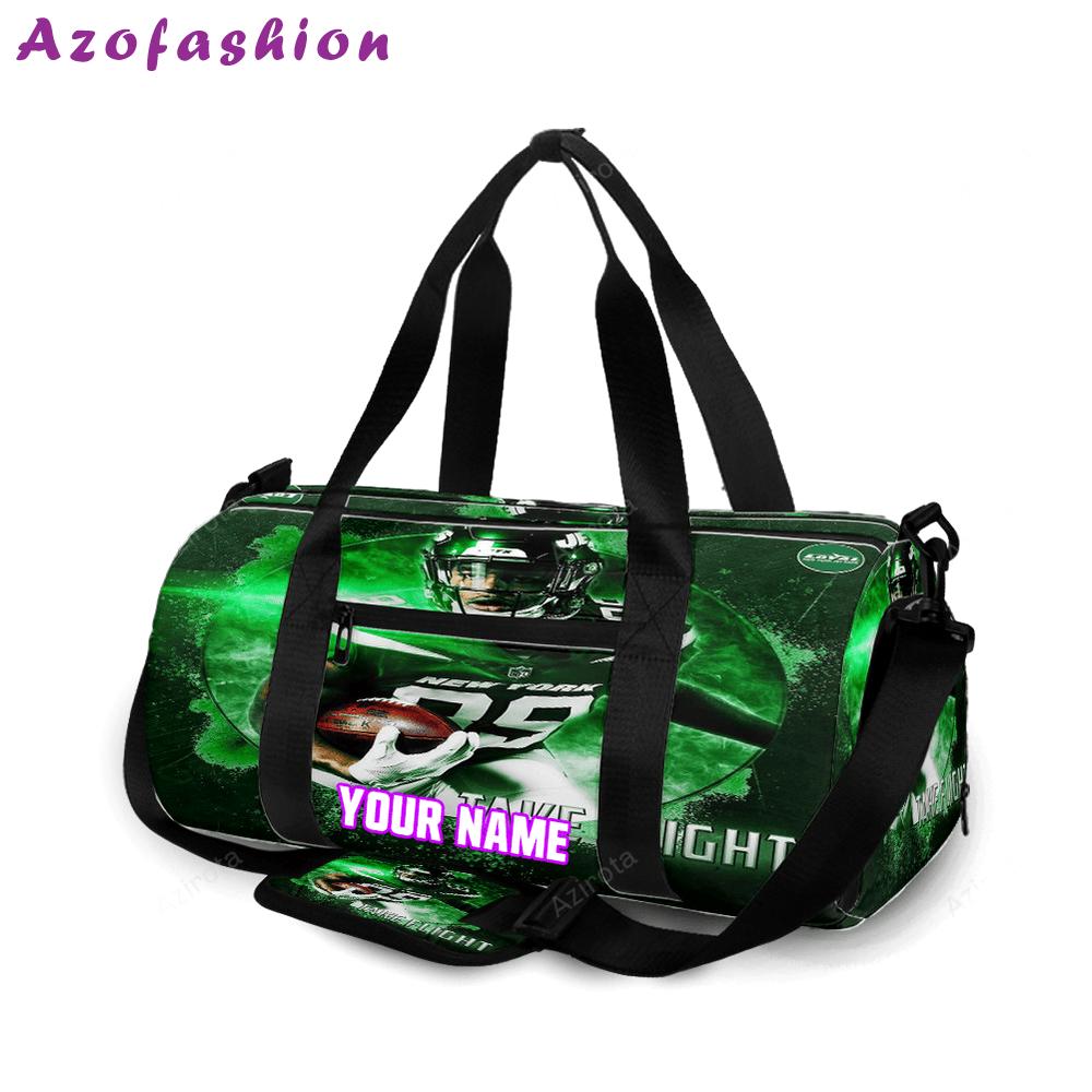 New york jets player no 89 v47 personalized name travel bag gym bag 102 Travel Bag