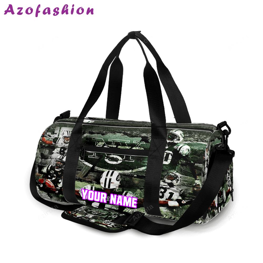 New york jets teams v10 personalized name travel bag gym bag 1562 Travel Bag