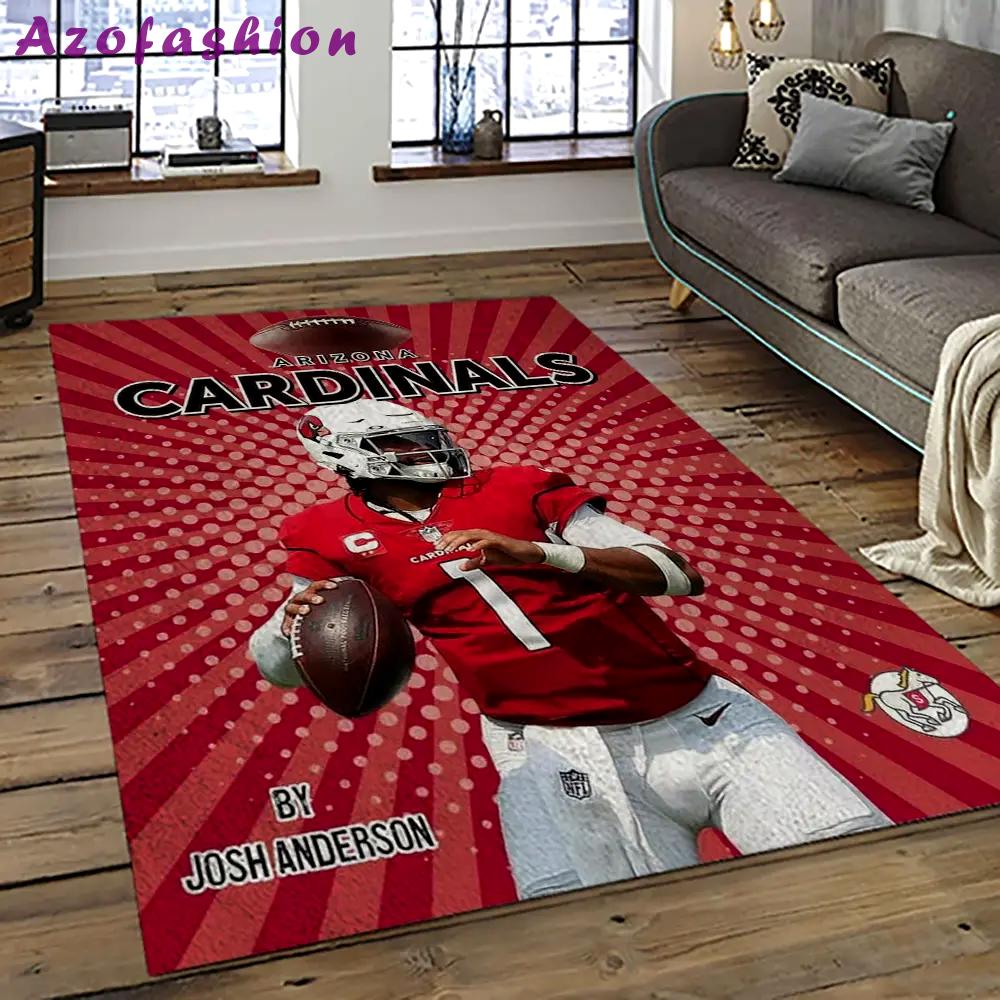 Nfl arizona cardinals football team logo sport carpet rectangle area rug for living room ac05 Rectangle Rug