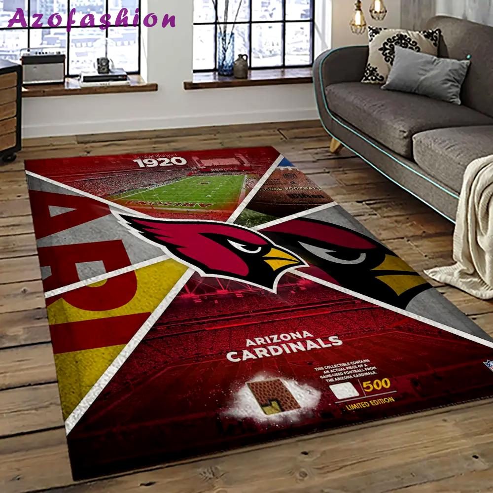 Nfl arizona cardinals football team logo sport carpet rectangle area rug for living room ac28 Rectangle Rug