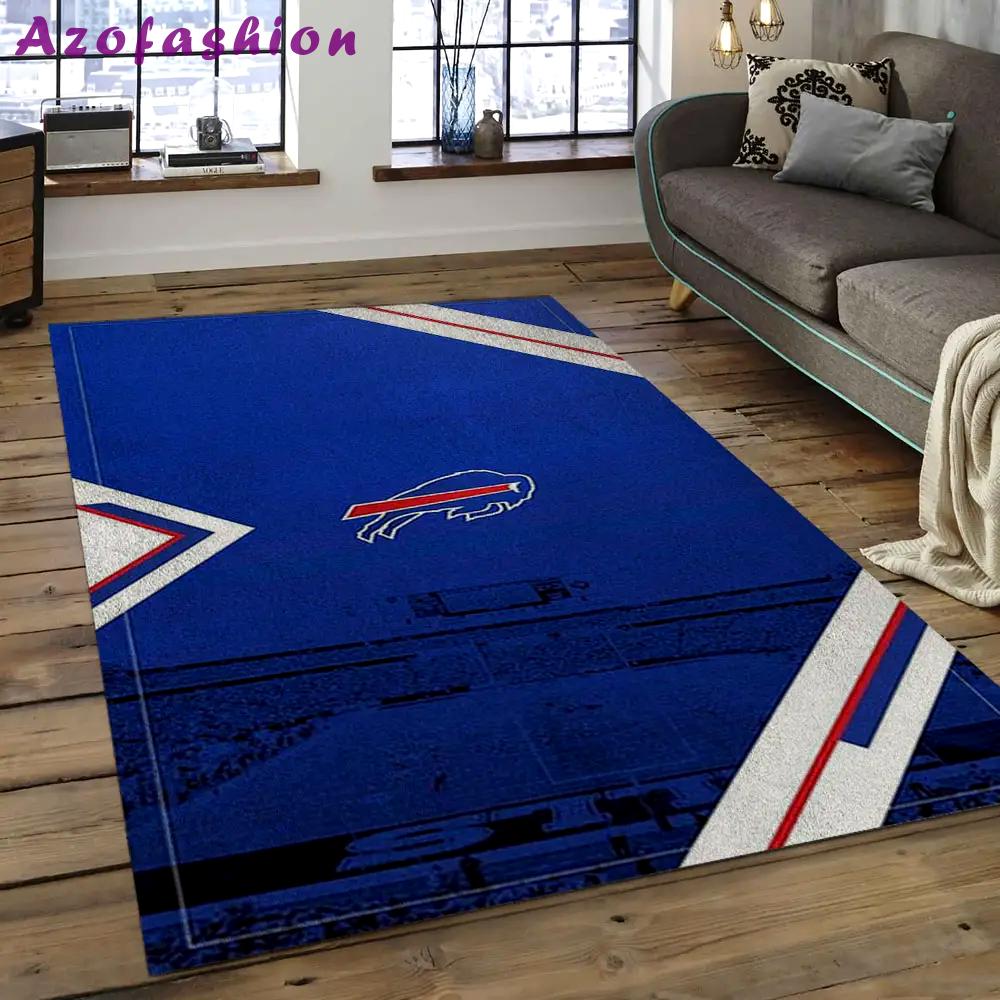 Nfl buffalo bills fearless football team logo rectangle area rug bb28 Rectangle Rug