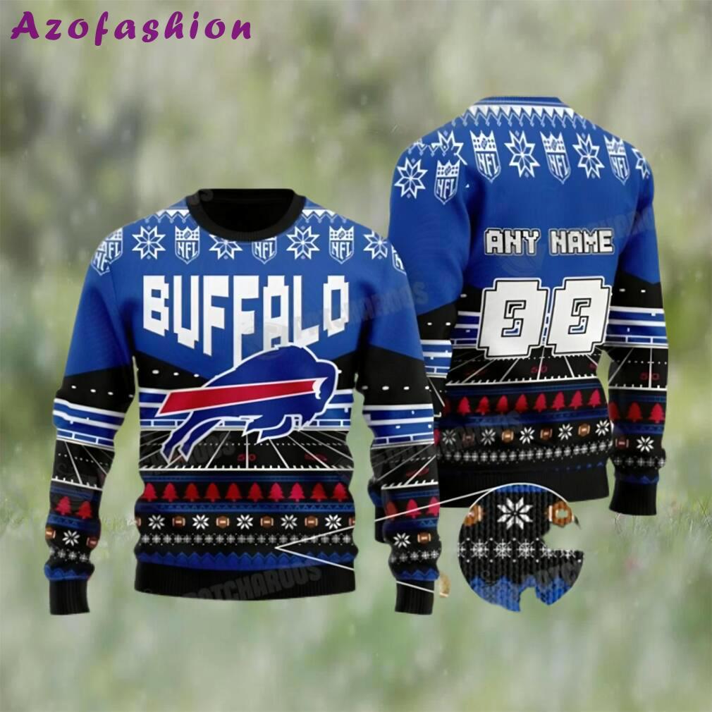 Nfl buffalo bills personalized ugly christmas sweater football fan gift Christmas Ugly Sweater