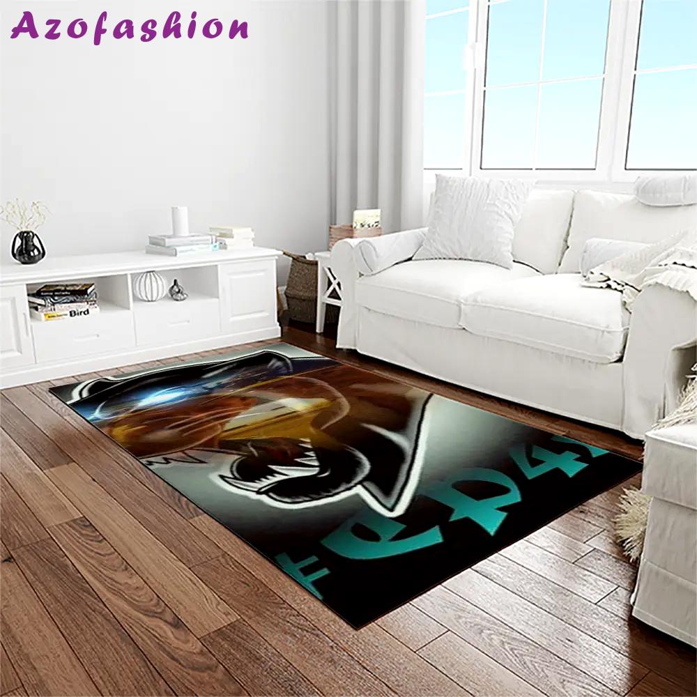 Nfl carolina panthers football team logo rectangle area rug cp12 Rectangle Rug