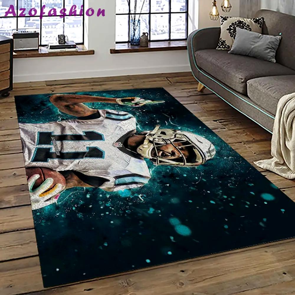 Nfl carolina panthers football team logo sport carpet area rug gift for friends cnps10 Rectangle Rug