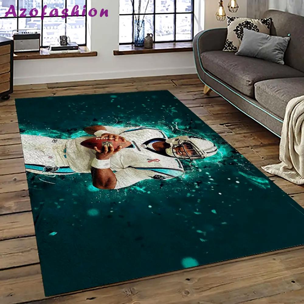 Nfl carolina panthers football team logo sport carpet area rug gift for friends cnps8 Rectangle Rug