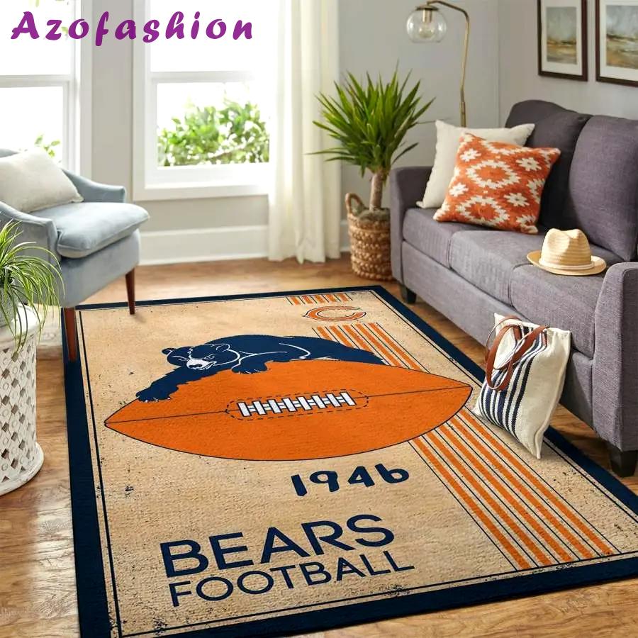 Nfl chicago bears area carpet rug living room rug home decors rcdd81f32722 Rectangle Rug