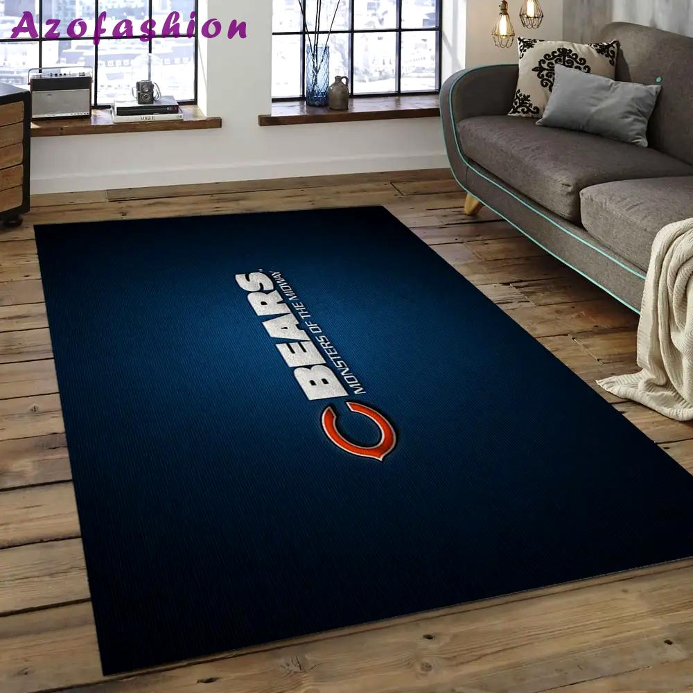 Nfl chicago bears football team logo rectangle area rug cgb25 Rectangle Rug