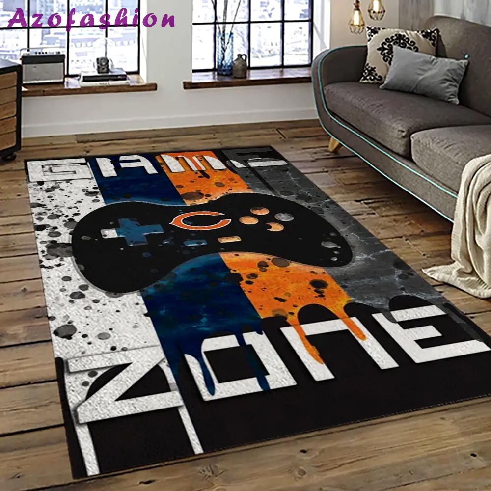 Nfl chicago bears football team logo sport carpet rectangle area rug for living room ccb26 Rectangle Rug