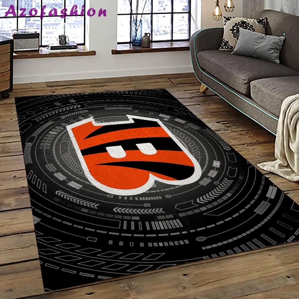 Nfl cincinnati bengals football team logo sport carpet area rug who dey nation gift for friends cnns6 Rectangle Rug