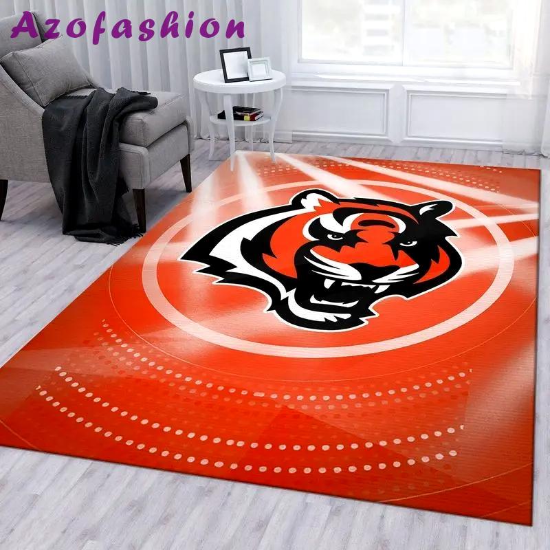 Nfl cincinnati bengals team area rug living room carpet home rug 19 Rectangle Rug
